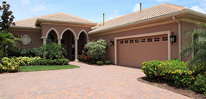 tiled roof family home